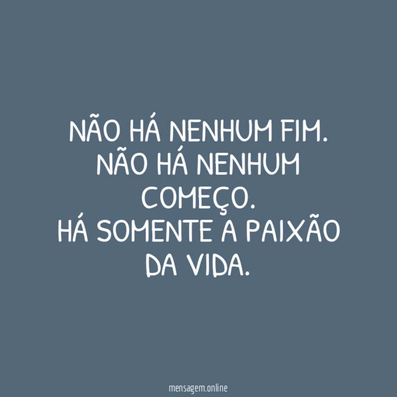Não há nenhum fim