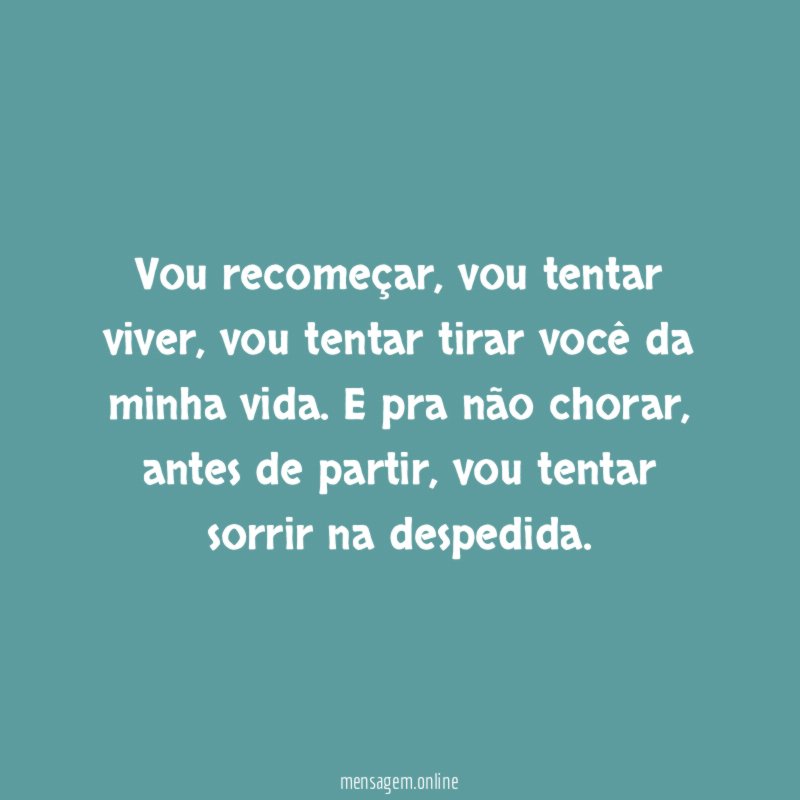Vou recomeçar