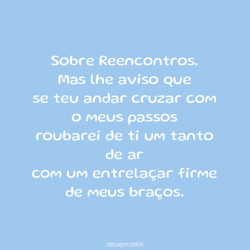 Sobre Reencontros.
