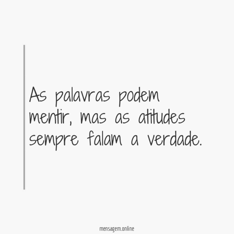 As palavras podem mentir