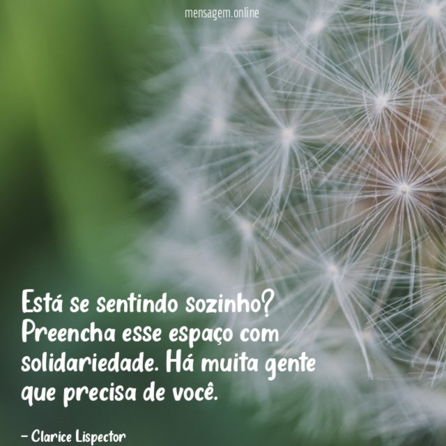 Está se sentindo sozinho