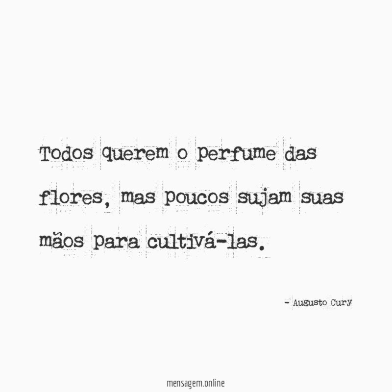 Todos querem o perfume das flores