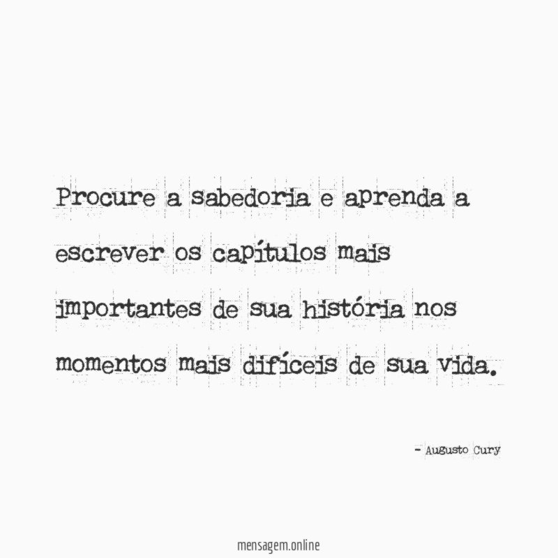 Procure a sabedoria e aprenda a escrever os