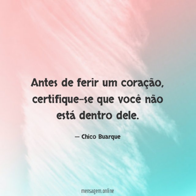 Antes de ferir um coração