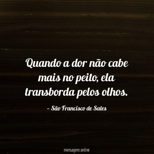Quando a dor não cabe mais no peito