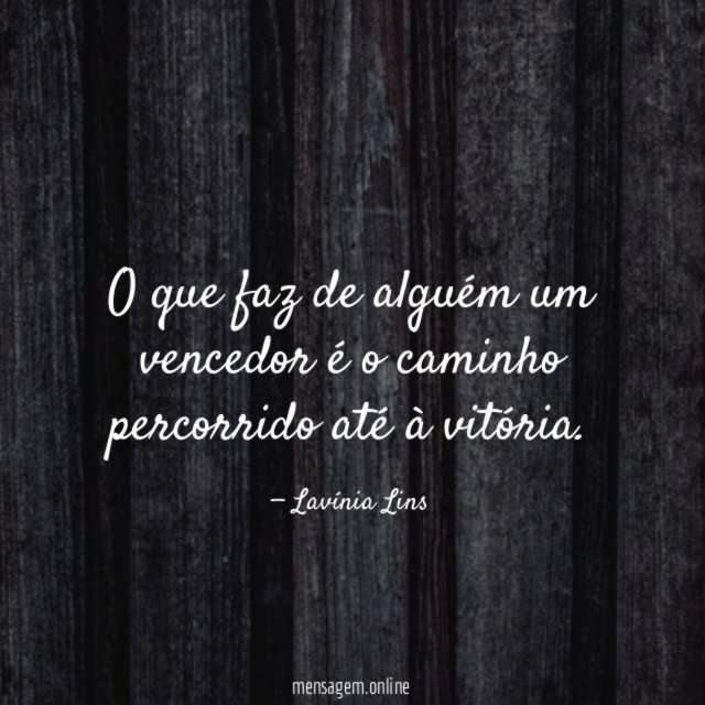 O que faz de alguém um vencedor é