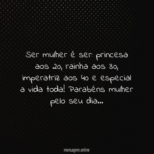 Ser mulher é ser