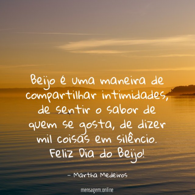 Beijo é uma maneira de compartilhar intimidades