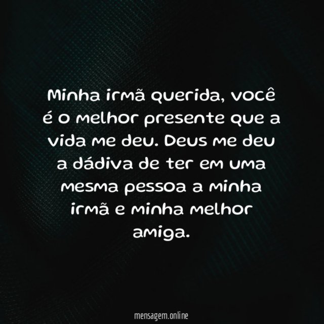 Minha irmã querida