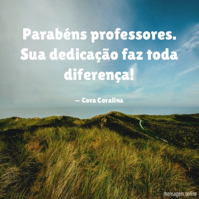 Parabéns professores