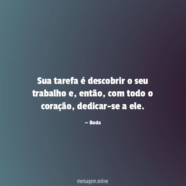 Sua tarefa é descobrir o seu trabalho