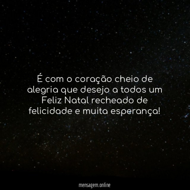 É com o coração cheio de alegria que