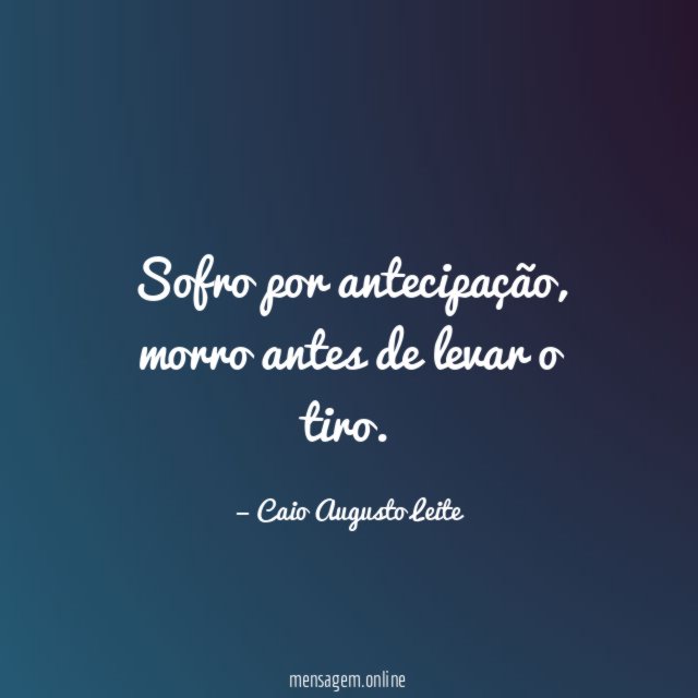 Sofro por antecipação