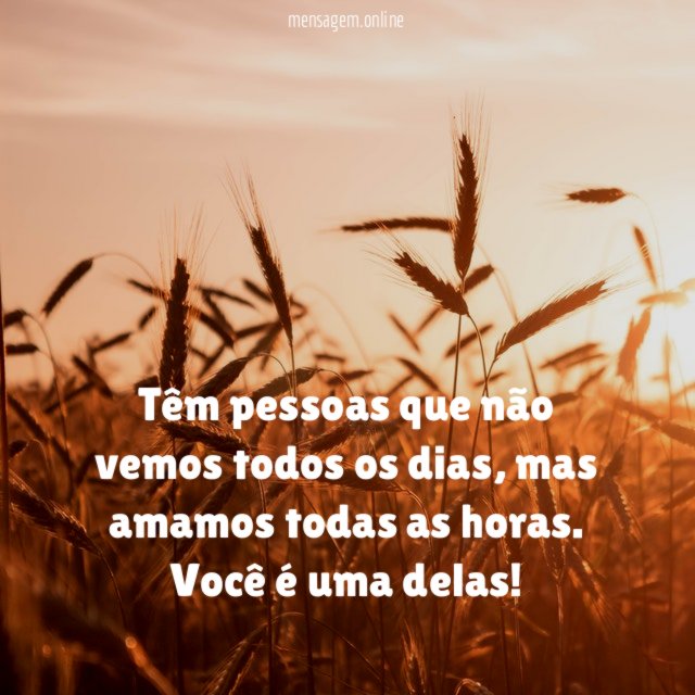 Têm pessoas que não vemos todos os dias