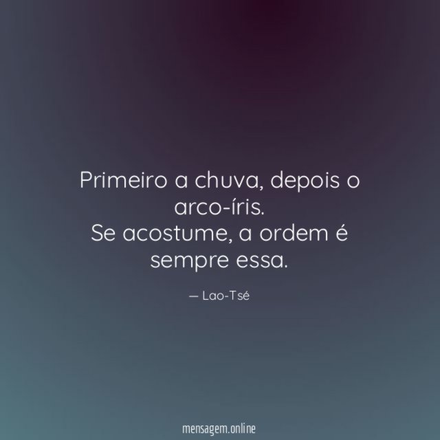 Primeiro a chuva