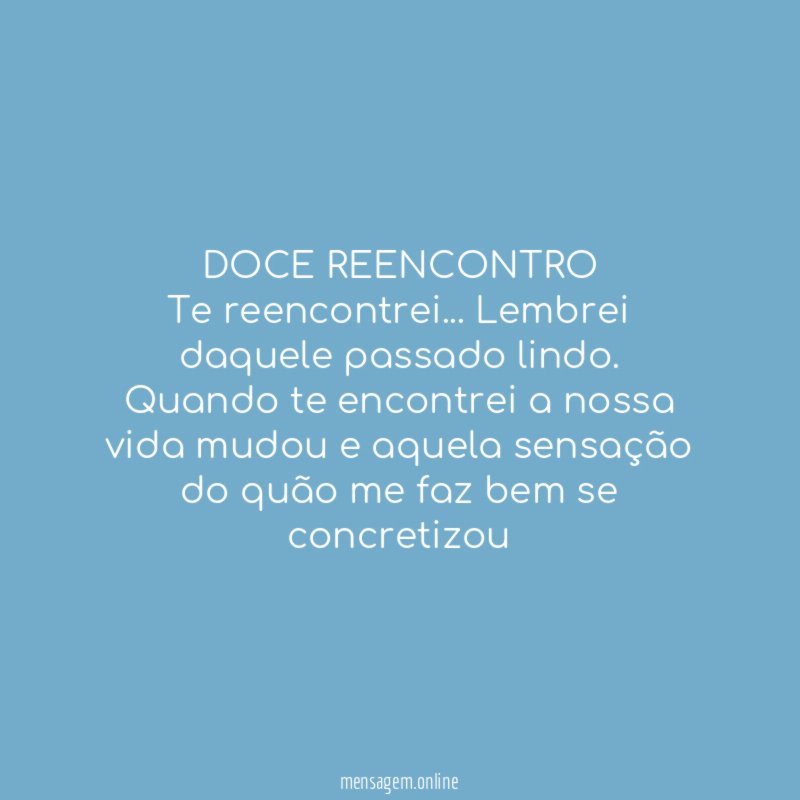 DOCE REENCONTRO