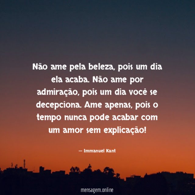 Não ame pela beleza