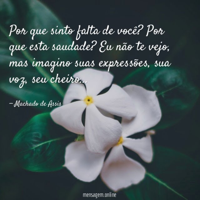 Por que sinto falta de você