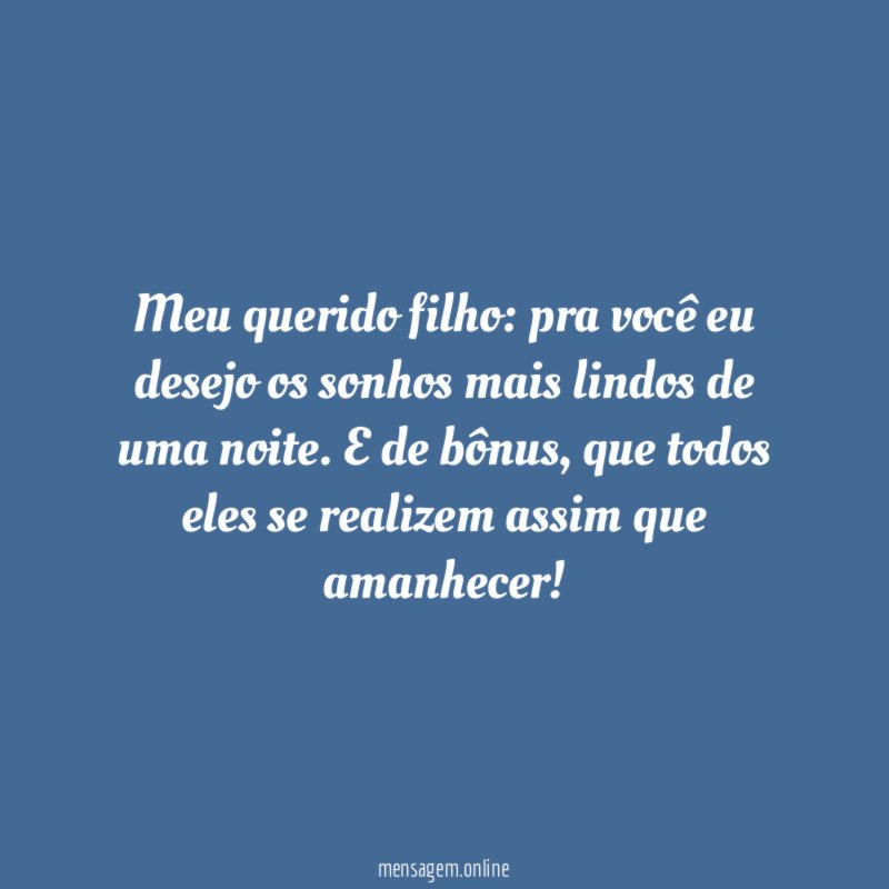 Meu querido filho