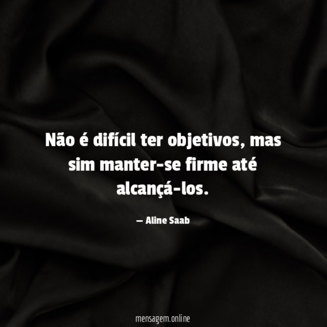 Não é difícil ter objetivos