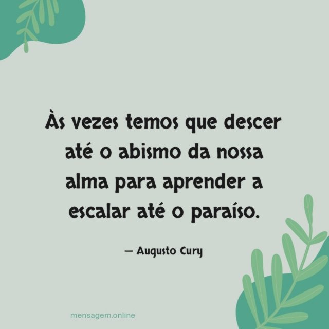 Às vezes temos que descer até o abismo