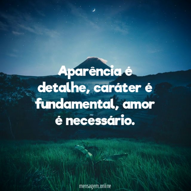 Aparência é detalhe