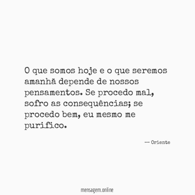 O que somos hoje e o que seremos