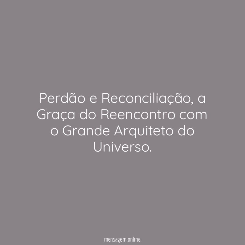 Perdão e Reconciliação