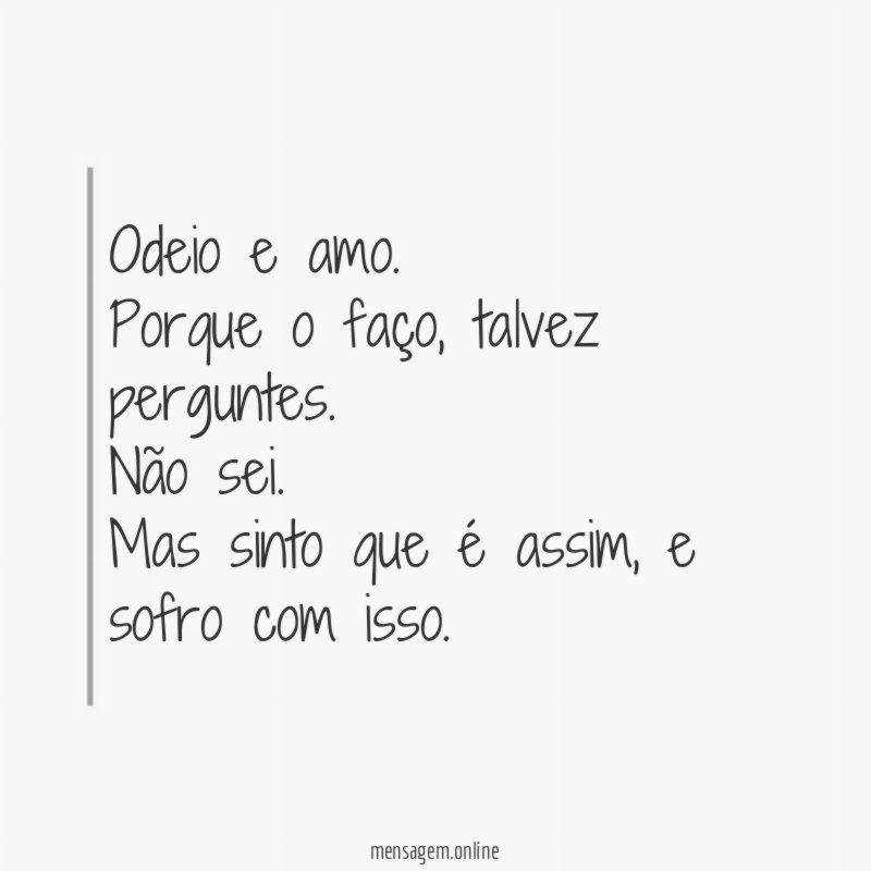 Odeio e amo