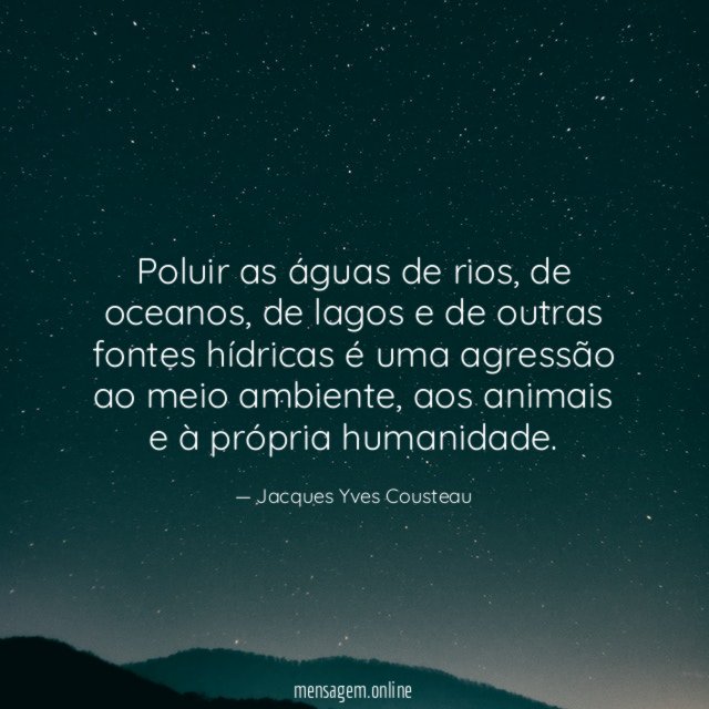 Poluir as águas de rios