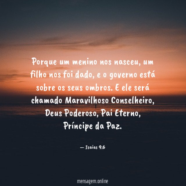 Porque um menino nos nasceu