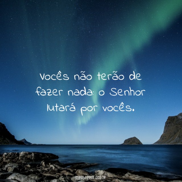 Vocês não terão de fazer nada