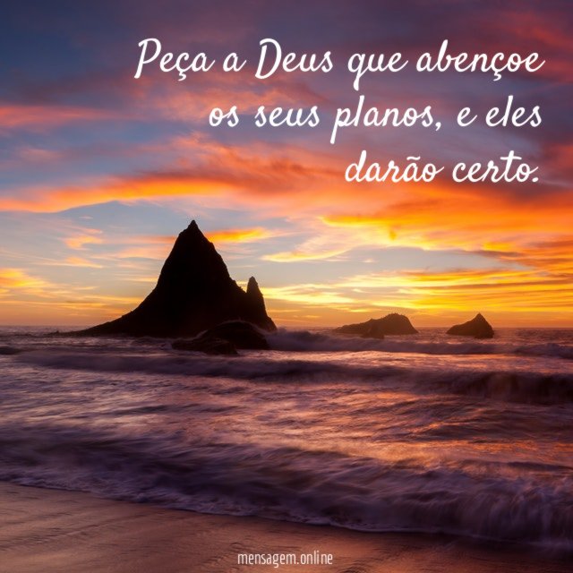 Peça a Deus que abençoe os seus planos