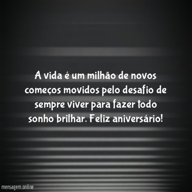A vida é um milhão de novos começos
