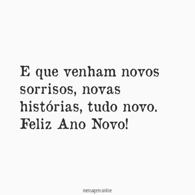 E que venham novos sorrisos