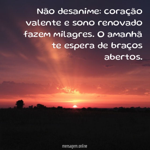 Não desanime