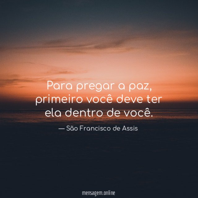 Para pregar a paz