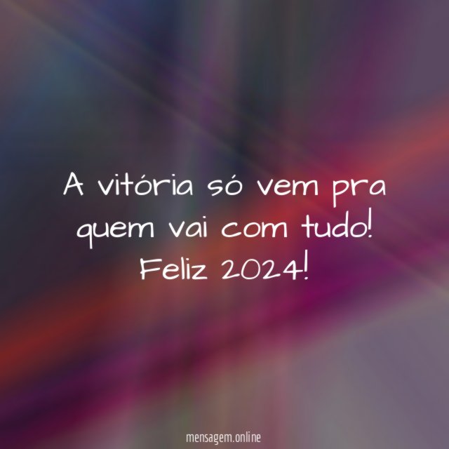 A vitória só vem pra quem vai com tudo