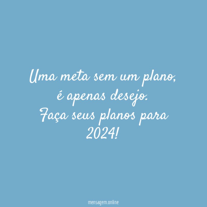 Uma meta sem um plano