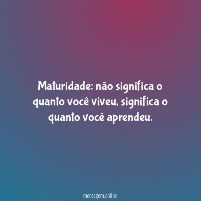 Maturidade