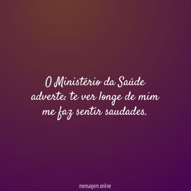 O Ministério da Saúde adverte