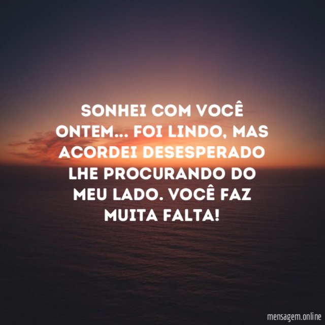 Sonhei com você ontem