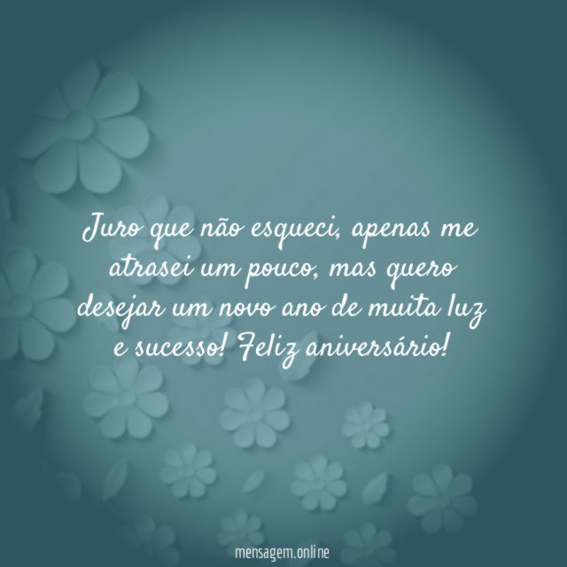 Juro que não esqueci