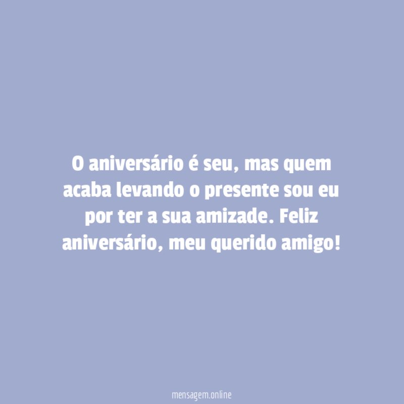 O aniversário é seu