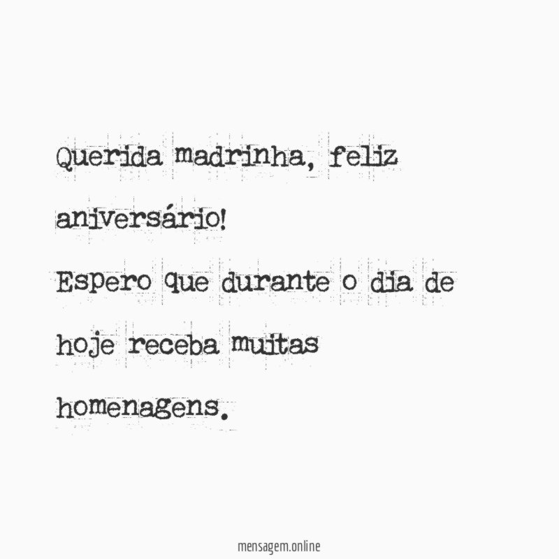 Querida madrinha