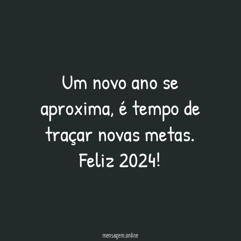 Um novo ano se aproxima