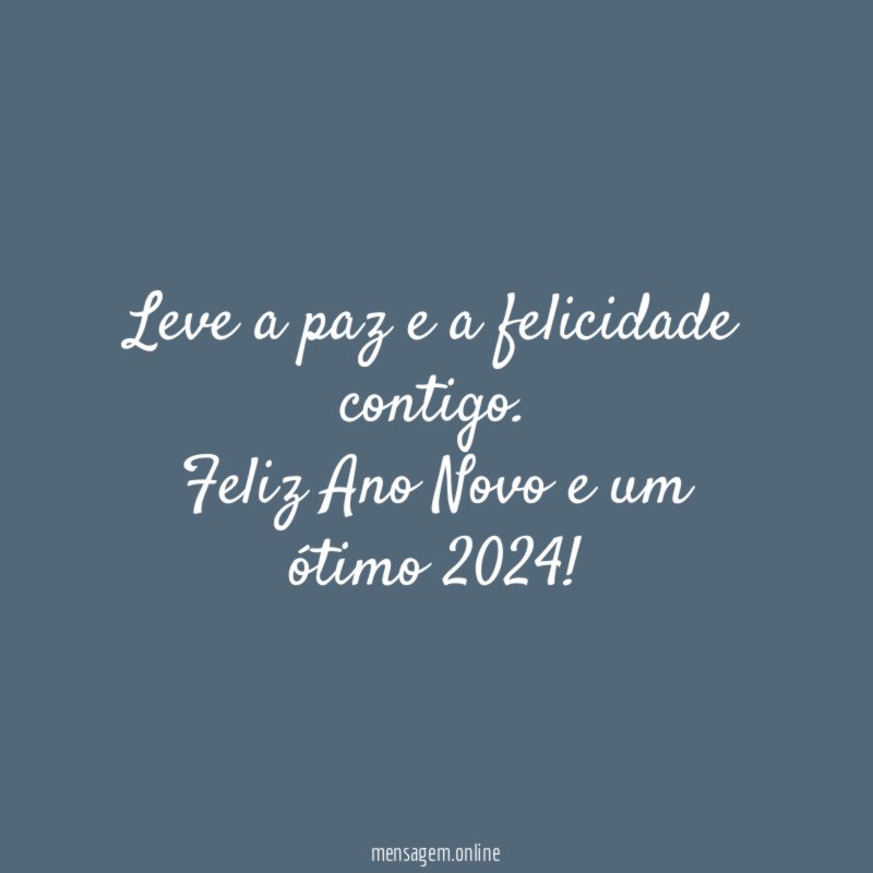 Leve a paz e a felicidade contigo