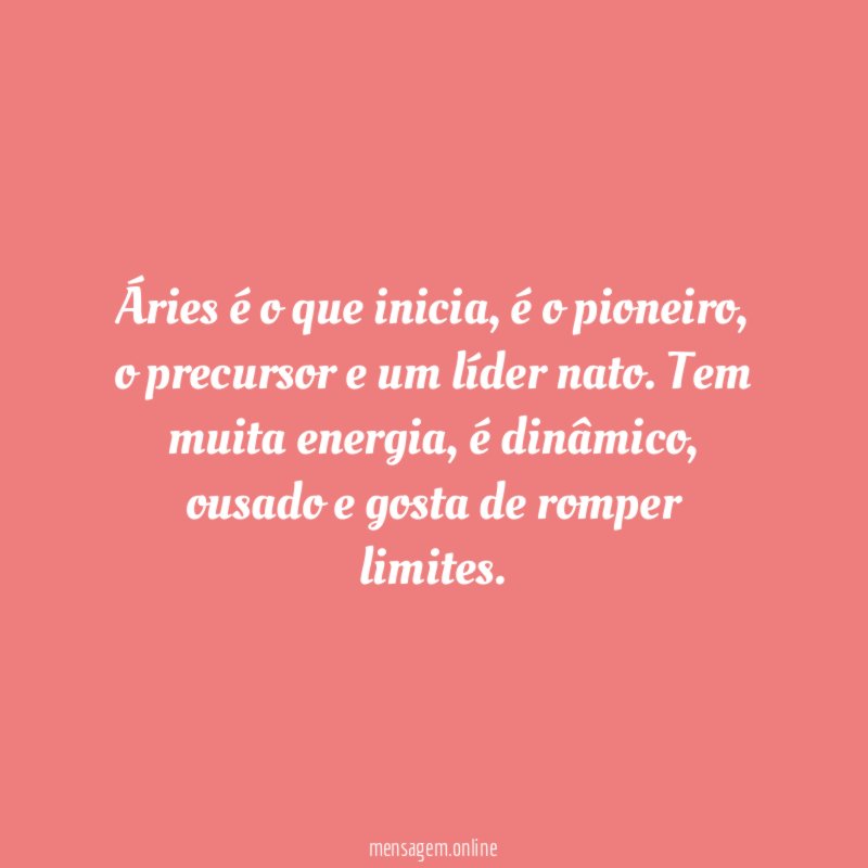Áries é o que inicia