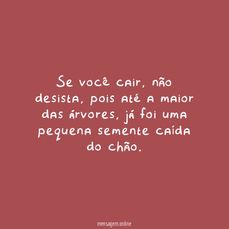 Se você cair