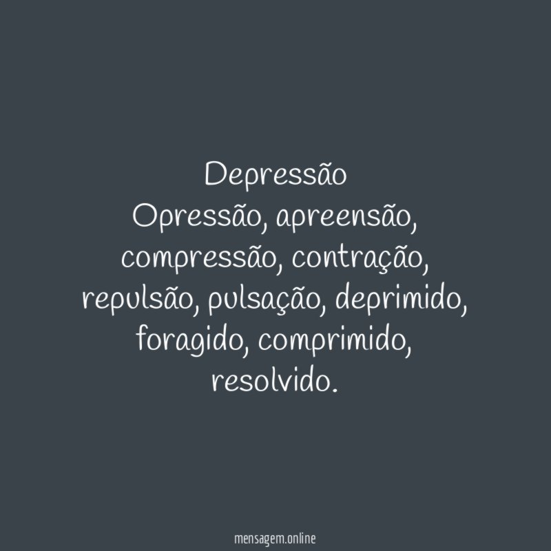 Depressão Opressão